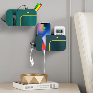 Wall Mounted <b>Storage</b> <b>Box</b> Rectangle Multi Functional Office Organizer For Phone Remote Control Decorative Rack - Product Image 3