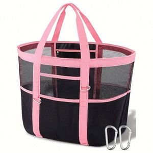 Sac de plage en maille plastique transparent extra large, imperméable, pour piscine, vacances, camping - Product Image 4