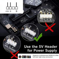 Lampu LED Strip ARGB AURA SYNC 5V 3Pin ABS Soft Light Bar, Efek Aliran RGB yang Dapat Diatur, USB, untuk Casing PC Gaming dan Pencahayaan Desktop