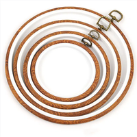 Cercle de broderie rétro en plastique ABS style bois, avec différents modèles, pour point de croix – Vente chaude