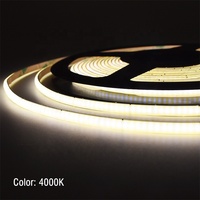 Bandes lumineuses LED COB d'intérieur 24 V, bande LED COB CCT 24 V, 480 LED, blanc chaud 3000K, CRI90, sans points apparents