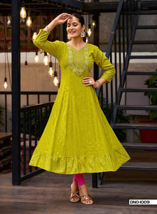 ผ้าเรยอนพิมพ์ลายชินนอน สไตล์ปาร์ตี้ ใส่ได้ทุกฤดู ชุดคุรตีทำงาน - Product Image 4