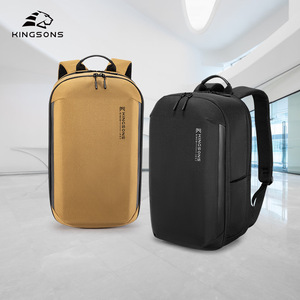 Kingsons Laptop <b>Backpack</b> 20-35L Lightweight Unisex Everyday Use Solid Color Khaki <b>Black</b> - Product Image 1