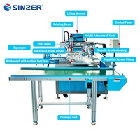 Machine de sérigraphie industrielle à 4 postes rotatifs pour équipements de charge et plaques d'immatriculation de voitures