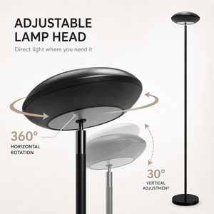 Lampe sur pied intelligente 3 zones 180 cm RGBIC à intensité variable, éclairage vers le haut, éclairage central, éclairage vers le bas pour la maison, le bureau, la salle de jeux, la soirée cinéma - Product Image 1
