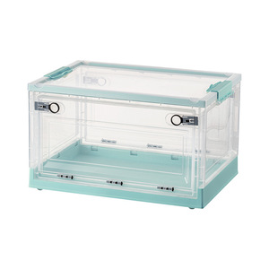 Caja organizadora de ropa, rectangular, plegable, de plástico, para guardar ropa, edredones, juguetes y aperitivos en el armario del hogar. - Product Image 2