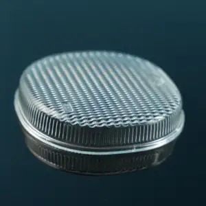공장 사용자 정의 크기 모양 투명 금형 압축 붕규산 내열 유리 램프 커버 헤드 라이트 렌즈 커버