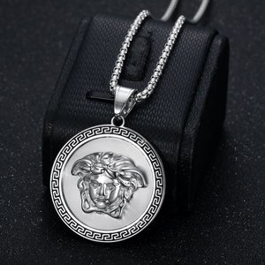 <span class=keywords><strong>Collana</strong></span> con Ciondolo Geometrico Buddista in Acciaio Inossidabile Nero Dorato Placcato Oro per Anniversario dei Bambini - Product Image 3