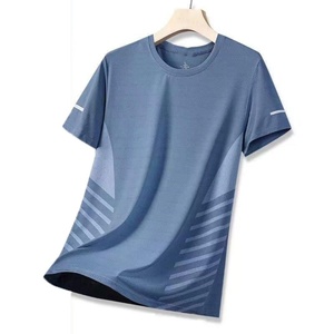 T-shirts sport rétro pour hommes en gros personnalisés, respirants, col rond, style décontracté, manches courtes, t-shirts tissés pour jeunes adultes - Product Image 2