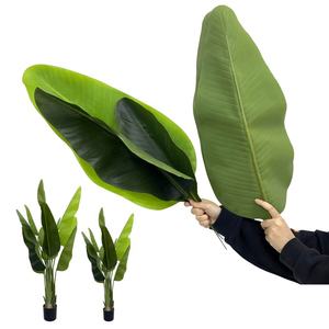 Décoration de verdure tropicale en forme de palmier du <span class=keywords><strong>voyageur</strong></span>, feuilles de bananier artificielles, bonsaï, plante artificielle - Product Image 5