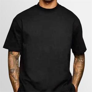 เสื้อยืดสตรีทแวร์คุณภาพสูงสำหรับผู้ชาย เสื้อยืดลำลองทรงหลวมไหล่ตก ผ้าคอตตอนหนานุ่ม เสื้อยืดทรงบ็อกซี่แบบครอป - Product Image 4