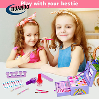 Kit de maquillage pour enfants, lavable, véritable, sûr et non toxique, cadeau pour filles, jouets pour tout-petits, kit de maquillage princesse, kit de maquillage pour enfants