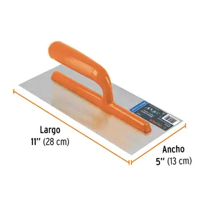 Espátula BOX 6 de 11' con borde recto, 6 remaches, mango de plástico, TRUPER - Product Image 3