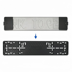 Cadre de plaque d'immatriculation de <span class=keywords><strong>voiture</strong></span> européenne personnalisé, prix d'usine, cadre de plaque d'immatriculation en plastique ABS avec accessoires - Product Image 1