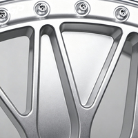 Jantes forgées rétro en maille 2 pièces, finition argent poli, rebord riveté, 5x120 5x114.3 pour BMW E30 E36 Mercedes W124