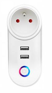 Smart Wall <b>Plug</b> <b>With</b> 1 AC Outlet 2 USB <b>A</b> Ports Wi-Fi Touch Control IP20 Plastic Minimalist Design Wall <b>Switches</b> - Product Image 4