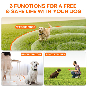 Sistema de valla eléctrica inalámbrico recargable mejorado 2025, Control de ladridos, accesorios de entrenamiento para perros, área de cobertura de 5,6 acres de plástico - Product Image 4