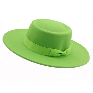 หมวกเฟโดร่าผ้าวูลปีกกว้างสำหรับผู้หญิง,หมวกเฟโดร่าแฟชั่นแบบกระพริบสำหรับงานปาร์ตี้หมวกเฟโดราหมวกขนสัตว์เฟโดราแจ๊สสักหลาดของผู้ใหญ่