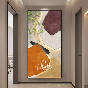 لوحة فنية لا تزال الحياة مجردة للممر الإسكندنافي خلفية غرفة المعيشة لوحة خضراء - Product Image 6