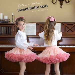 Conjunto de 2 Piezas para Niñas: <span class=keywords><strong>Camisa</strong></span> con Cuello con Volantes <span class=keywords><strong>y</strong></span> <span class=keywords><strong>Falda</strong></span> Tutú Degradada, Traje Dulce de Princesa para Cumpleaños, Ropa para Niñas Pequeñas al por Mayor - Product Image 3