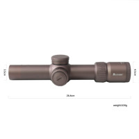 Lunette optique Buzzard 1-10x24 FFP, corps en aluminium, compacte, réticule gravé sur verre, résistante aux chocs, puissance variable
