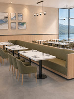 Canapés de restaurant modernes et minimalistes sur mesure, tables à manger en marbre, tables en bois massif pour café, salon de thé, hôtel