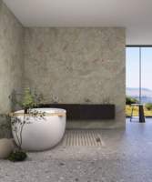 Carreaux de porcelaine vert clair 600x1200mm, finition mate, antidérapants, design moderne, pour usage hospitalier, revêtement de sol intérieur