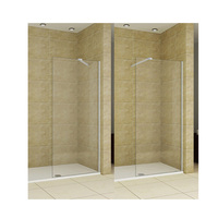 Panneau de douche pliant moderne en verre trempé avec cadre en alliage d'aluminium de 8 mm, sur mesure, pour hôtels, par un fabricant chinois