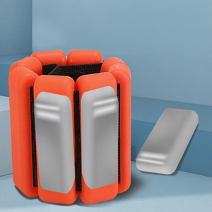 Pulseras y tobilleras de silicona roja con peso ajustable BSTAR, pesas para brazos y muñecas de 2 lb (par), equipo de fitness unisex - Product Image 1