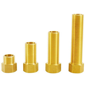 Tubes d'extension hexagonaux droits en cuivre massif de 1 pouce d'épaisseur, connecteurs directs à 4 points et 6 points, égaux aux tuyaux de plomberie internes - Product Image 1