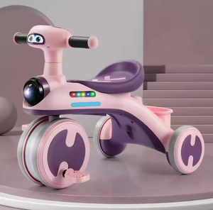 高品質 2025年モデル 二人乗り幼児用三輪車 プラスチック製子供用乗用玩具 メロディー付き 兄弟姉妹で乗れる 公園遊び 家族旅行に - Product Image 2