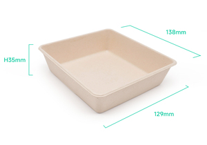 Oasis הסיטונאי ידידותי לסביבה ביולוגית מתכלה bagasse מקל גדול עוגת מגש חדש קערת סלט חדש עבור מסעדות מחנאות