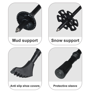 Bâtons <span class=keywords><strong>de</strong></span> randonnée en plein air en aluminium 7075 en forme <span class=keywords><strong>de</strong></span> Z pliables portables réglables Bâtons <span class=keywords><strong>de</strong></span> <span class=keywords><strong>ski</strong></span> <span class=keywords><strong>de</strong></span> randonnée Marche nordique Bâtons d'escalade 5 sections - Product Image 6