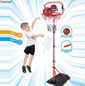 Bricstar 어린이 조립 교육 휴대용 스포츠 농구 스탠드 장난감 어린이를위한 스포츠 게임