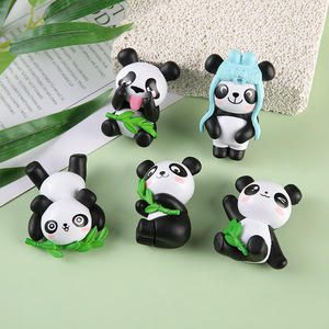 Imanes de nevera de PVC con diseño de panda de dibujos animados, forma irregular, adhesivo magnético, decoración del hogar, estilo de diseño moderno, A B C D E, paquete de una sola pieza - Product Image 2