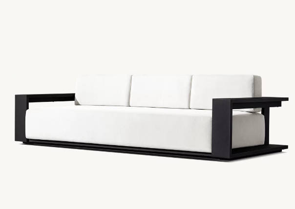 Simple style outdoor sofa garden villa terrace aluminum furniture garden sofa set hotel patio outdoor sofa set