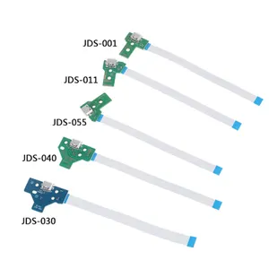 Porta de circuito para carregamento usb, entrada de circuito para 12 pinos, jds 011 030 040 055 14pin 001, conector para controle ps4