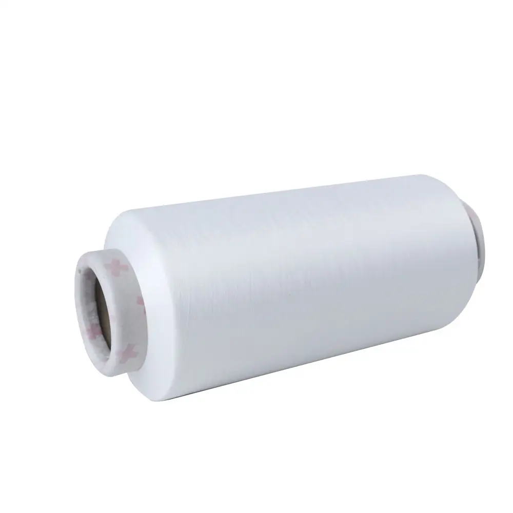 ACY Spandex couvrant le fil élastique blanc brut 300D + 70D Spandex recouvert de fil de polyester à des prix compétitifs