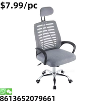 Chaise de bureau de luxe en métal maillé pour salle de lecture à dossier haut
