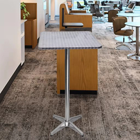 Table de bar pliable en aluminium assemblable en acier inoxydable argenté au prix le plus bas en ligne