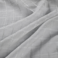 Tissu Hijab pour Enfants en Polyester Respirant et Infroissable, Modèle 5504 à Rayures et Carreaux en Satin, Service OEM, Idéal pour le Bureau