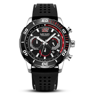 Nuevo reloj para hombre elegante esfera grande cronógrafo calendario impermeable deportes reloj de cuarzo - Product Image 1