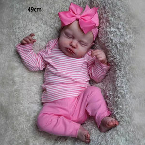 Poupée bébé reborn pour enfants, cadeaux en gros, adorable, réaliste, jouet nouveau-né simulé, accessoires de jeu d'imitation - Product Image 3