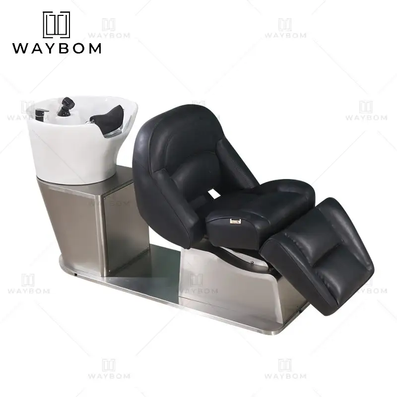 Salon Furniture Head Washing Bed Electric Massage Backwash Hair Salon Shampoo Chair For A Beauty Salon