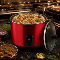 Cuiseur à riz électrique intelligent portable multifonction 0,6L-2,8L avec contrôle mécanique du minuterie, en acier inoxydable, avec tasse à mesurer et spatule