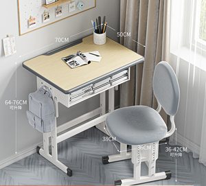 Bureaux et chaises d'école en bois au design moderne, rembourrés d'éponge, pour la maison, le salon, l'hôtel, l'atelier, l'entrepôt - Product Image 2