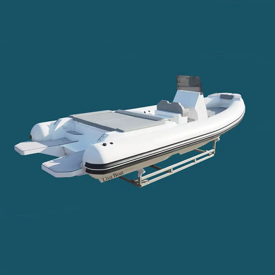 Liya 7.5m 24.6 pés iate inflável luxuoso com costela barcos rígidos barco hypalon