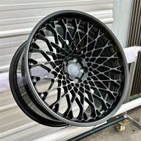 Jantes en alliage forgé de luxe à motif ajouré, finition noir brillant, roues en aluminium 6061 pour modification de style urbain de véhicules électriques haut de gamme