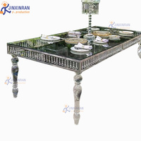 Elegante moderne Luxus Harz Acryl Bankett Event Tisch Kristallglas platte Rechteck Hochzeits tisch