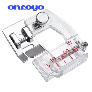 Pied presseur ajustable pour la pose de ruban biais, compatible avec Singer, Brother et la plupart des machines à coudre à tige basse, accessoires pour machines à coudre. - Product Image 1
